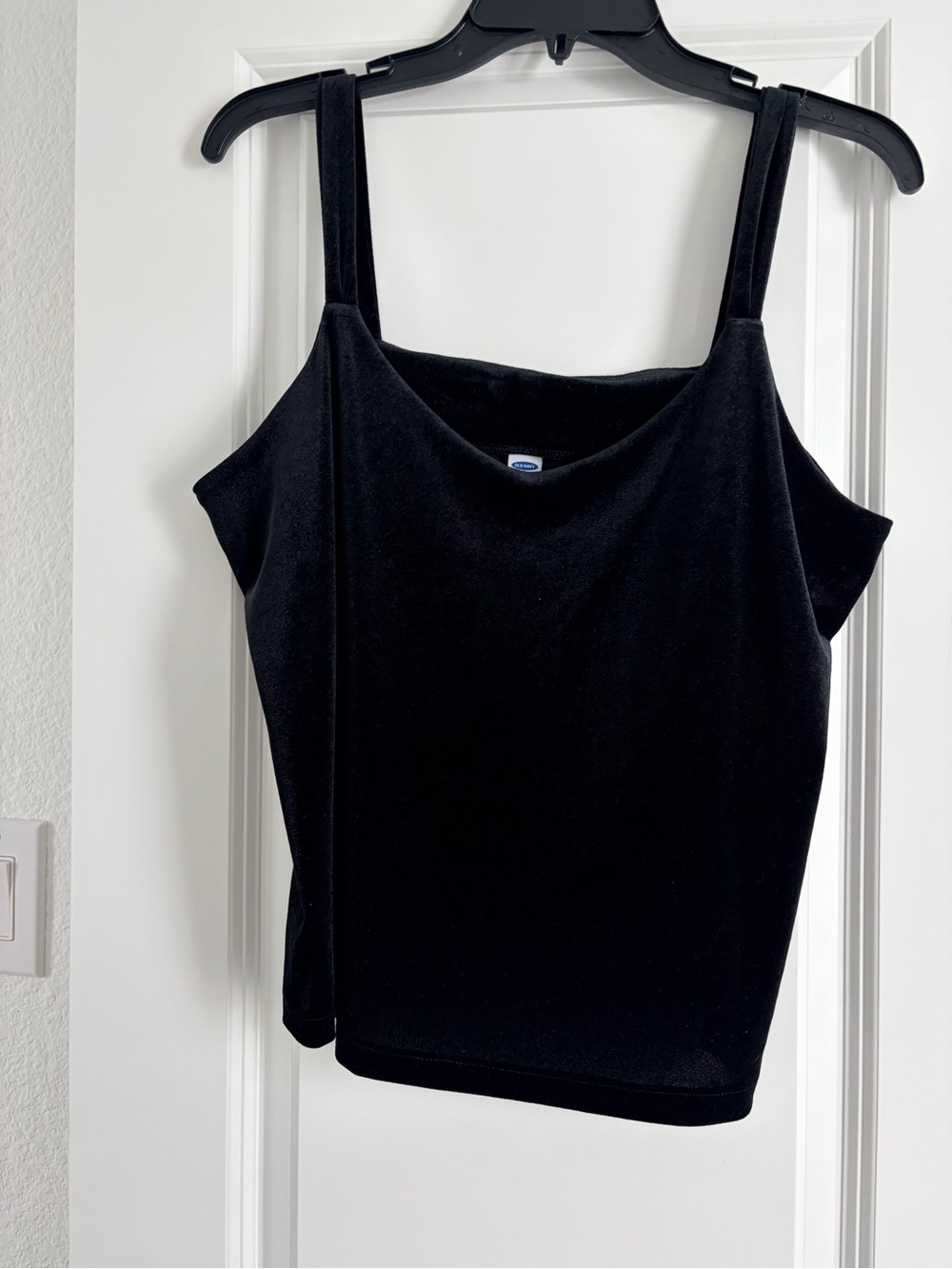Old Navy Black Velvet Square-Neck Tank